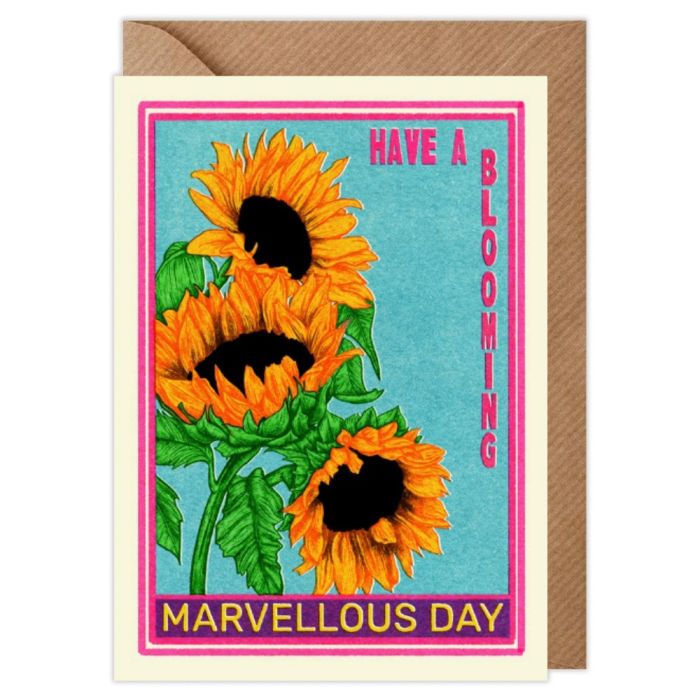 Blooming Marvellous Day Sunflowers Birthday Card