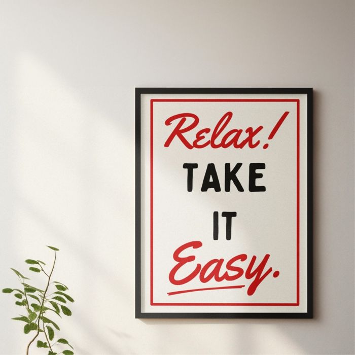 Blue Iris Relax Take It Easy A3 Print