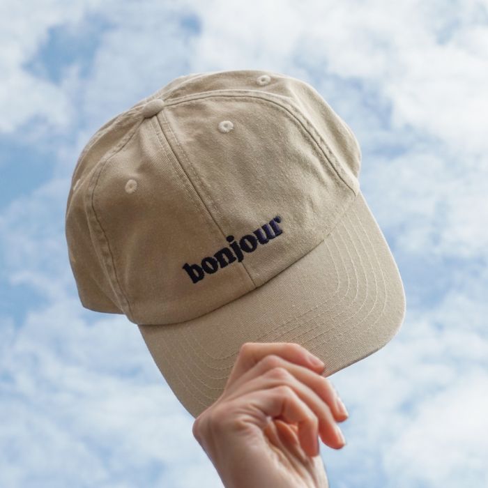 Bonjour Slogan Cap