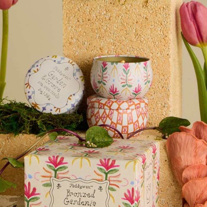 Paddywax Tulip Tin Scented Candle - Bronzed Gardenia