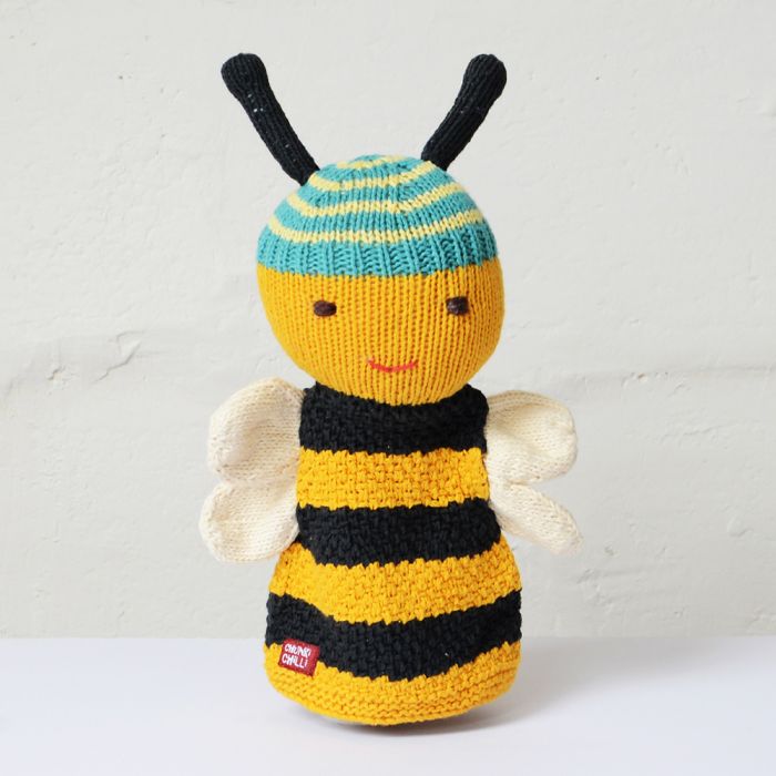 ChunkiChilli Bee Knitted Hand Puppet