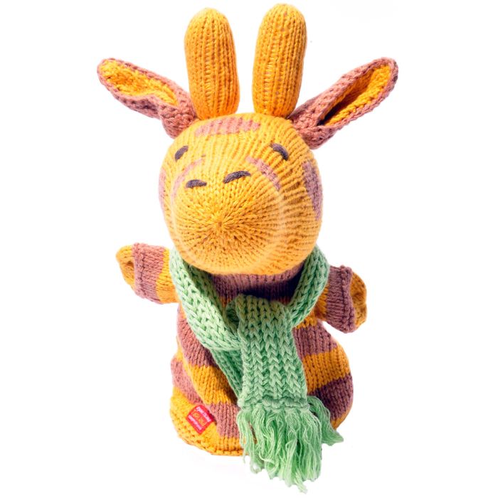 ChunkiChilli Giraffe Knitted Hand Puppet