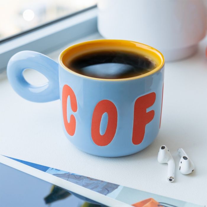 Helio Ferretti Light Blue Chunky Coffee Mug