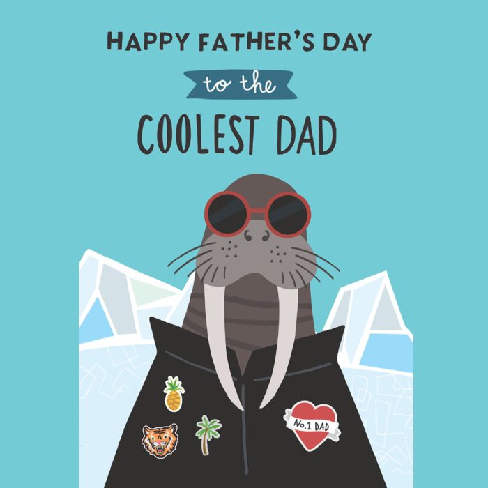 Coolest Dad Walrus Father's Day Card