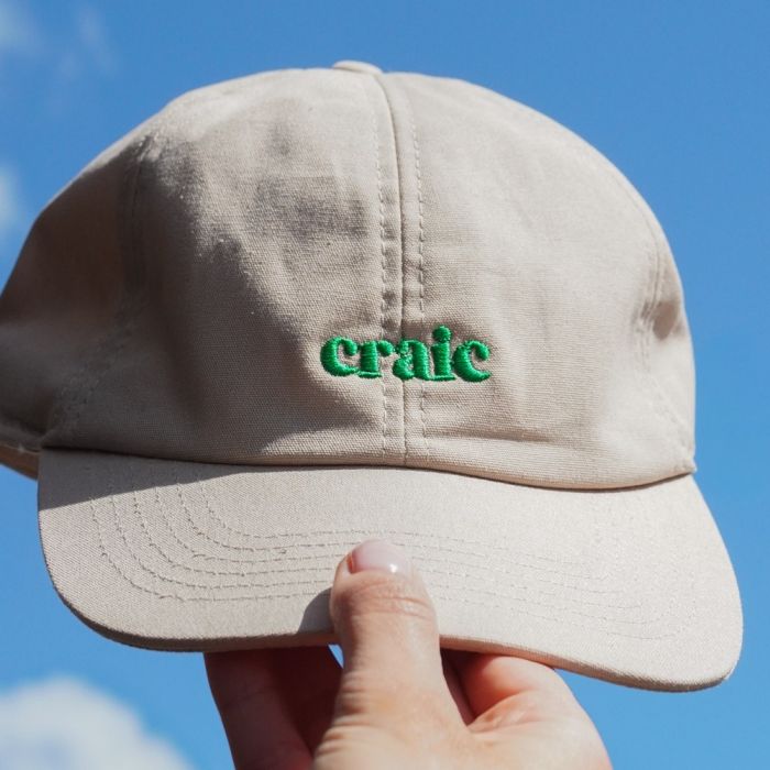 Craic Slogan Cap Beige