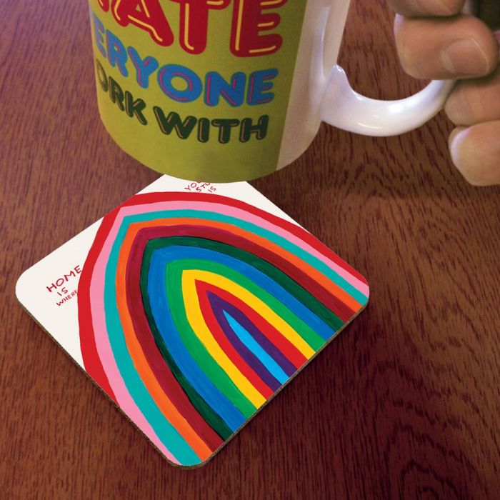 David Shrigley Home Is Where Your Stuff Is Coaster