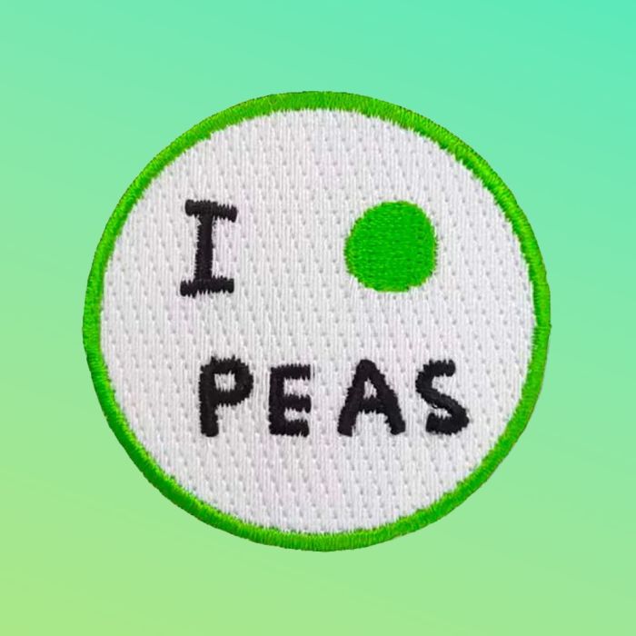 David Shrigley I Pea Peas Embroidered Patch