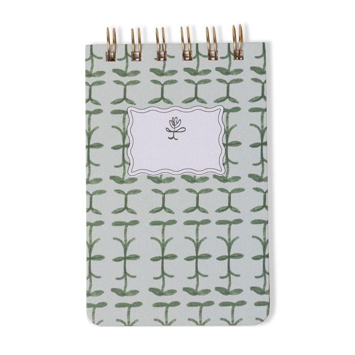 Designworks Ink Tulip Twin Wire Notepad - Green Vine