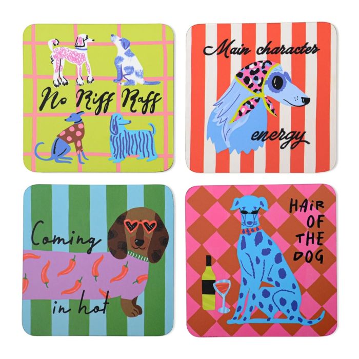 HiJinx Set of 4 Coasters - The Dog Lover