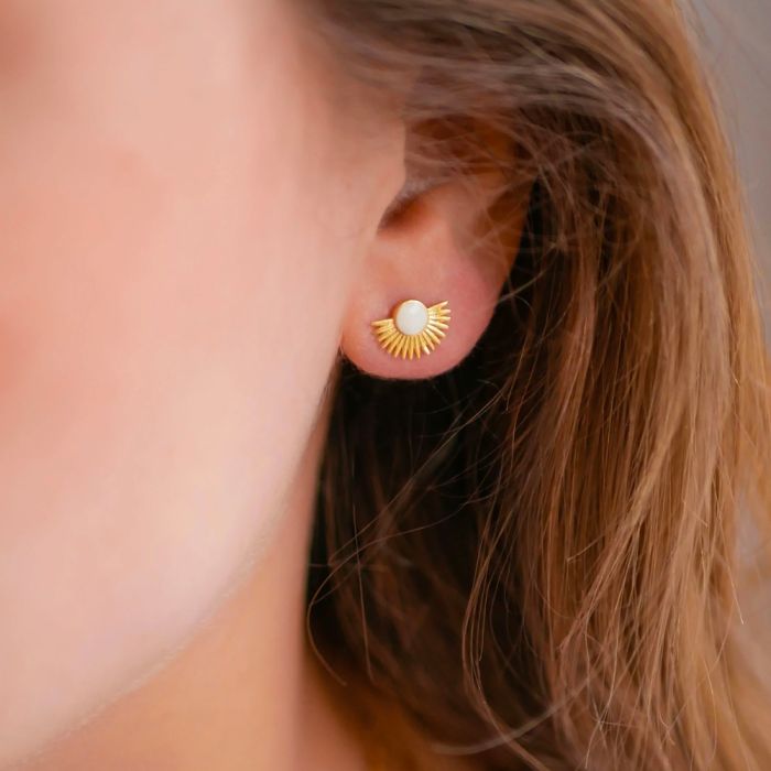 Enamel Copenhagen Soleil Stud Earrings - Daisy