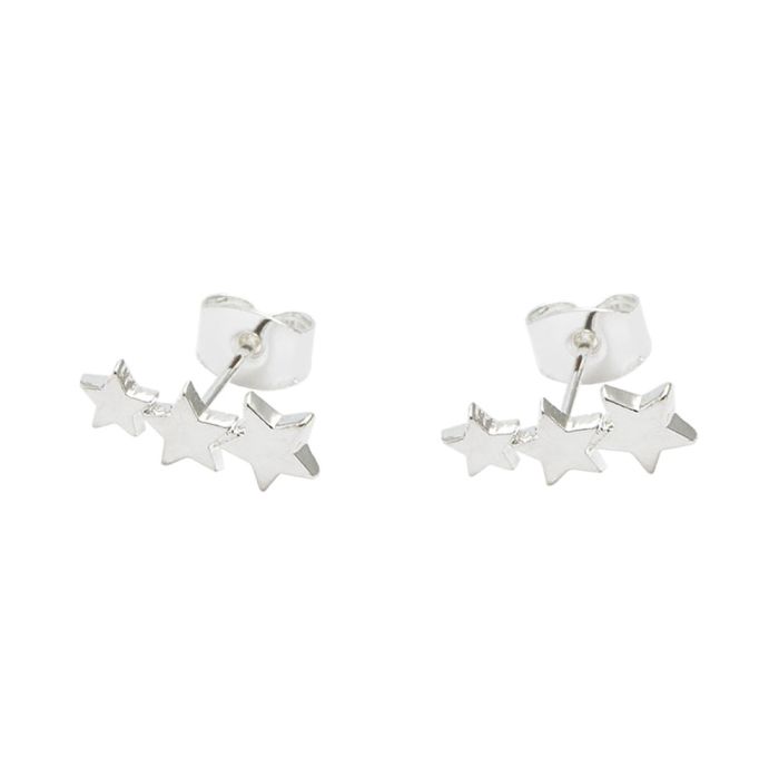 Estella Bartlett Star Crawler Silver Stud Earrings