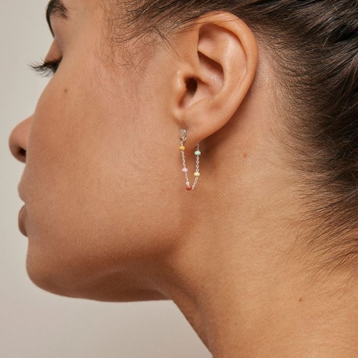ENAMEL Copenhagen Rainbow Lola Earrings Silver