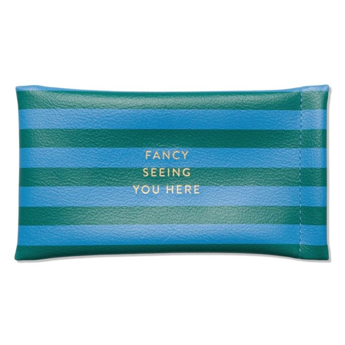 Fancy Seeing You Here Blue & Green Glasses Case