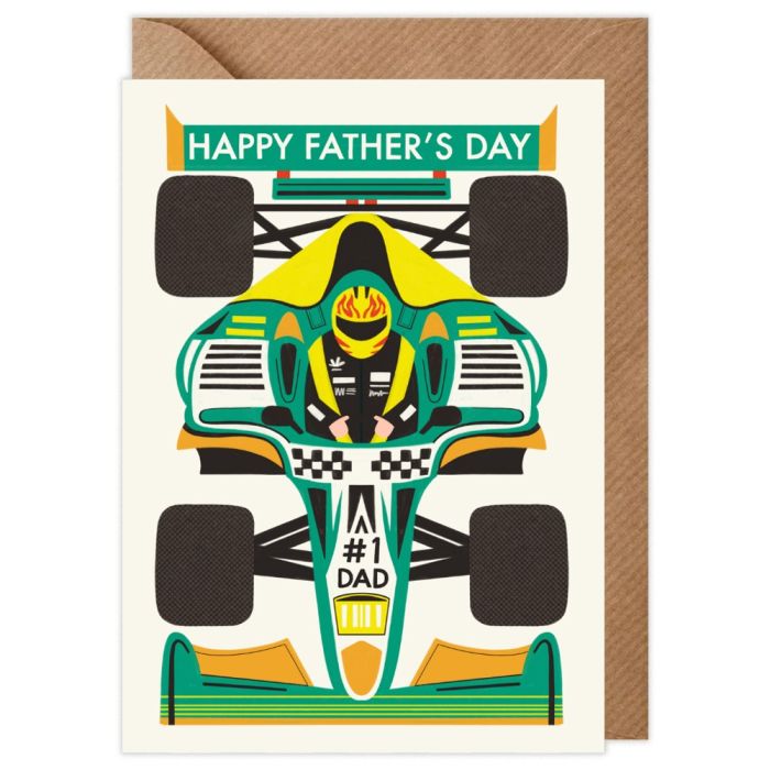 Formula One Racecar Father's Day Card