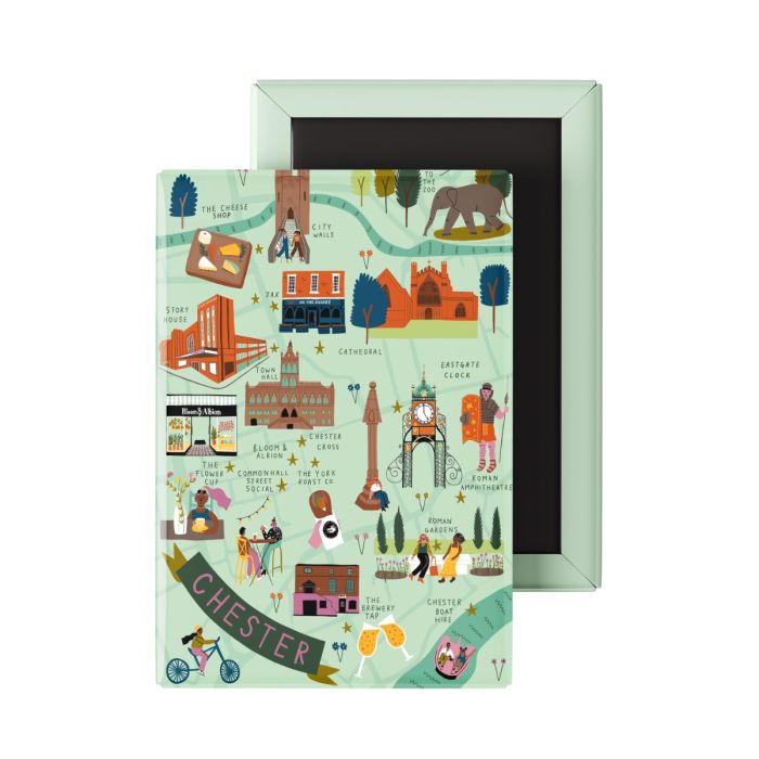Chester Map Fridge Magnet