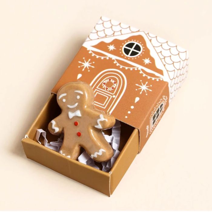 Lisa Angel Tiny Matchbox - Christmas Gingerbread Man 