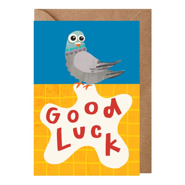 Good Luck Pigeon Card