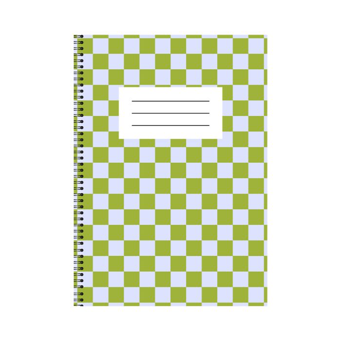Green & Blue Checkered A5 Notebook