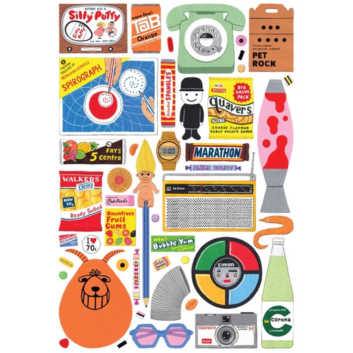 Happily Retro 70s 1000 Piece Jigsaw Puzzle