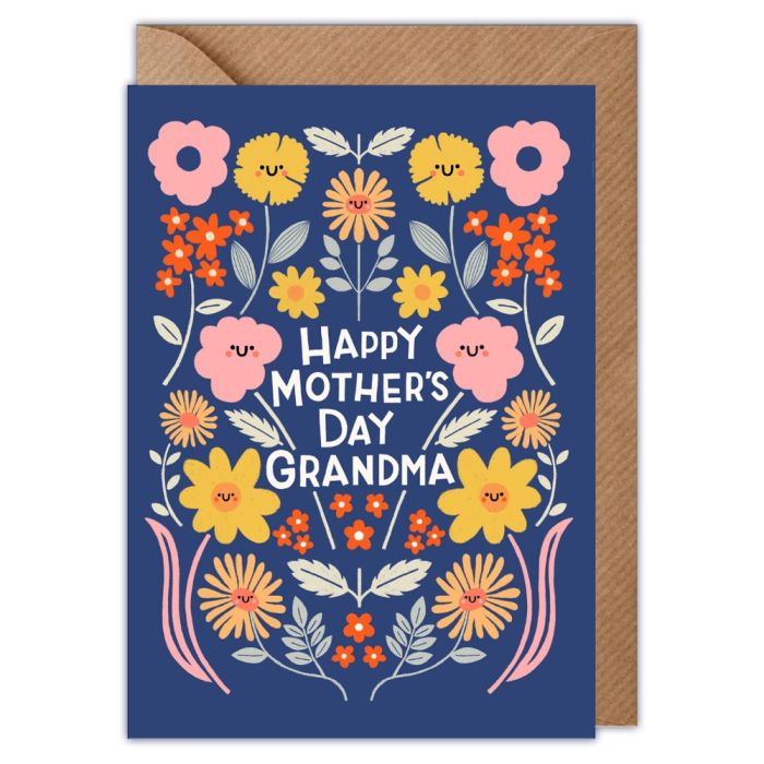 Floral Grandma Mother's Day Card