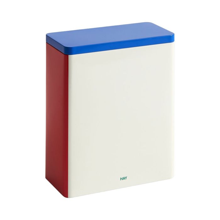 Hay Tin Container - XL - Off White, Blue & Red