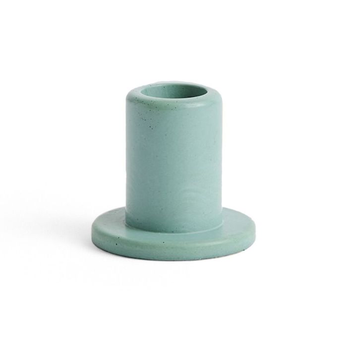 HAY Tube Candleholder Concrete - Emerald Green