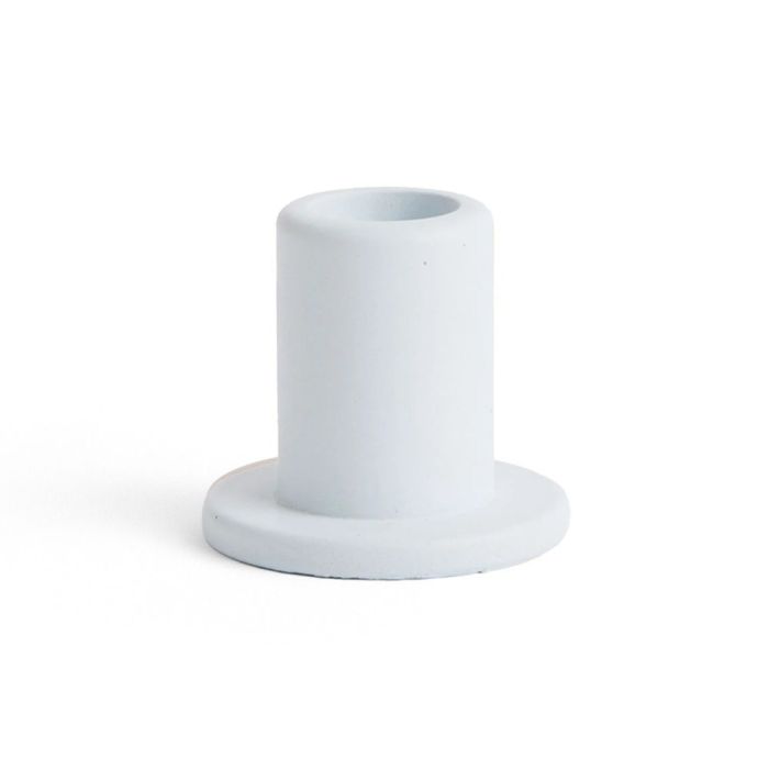HAY Tube Candleholder Concrete - Light Blue