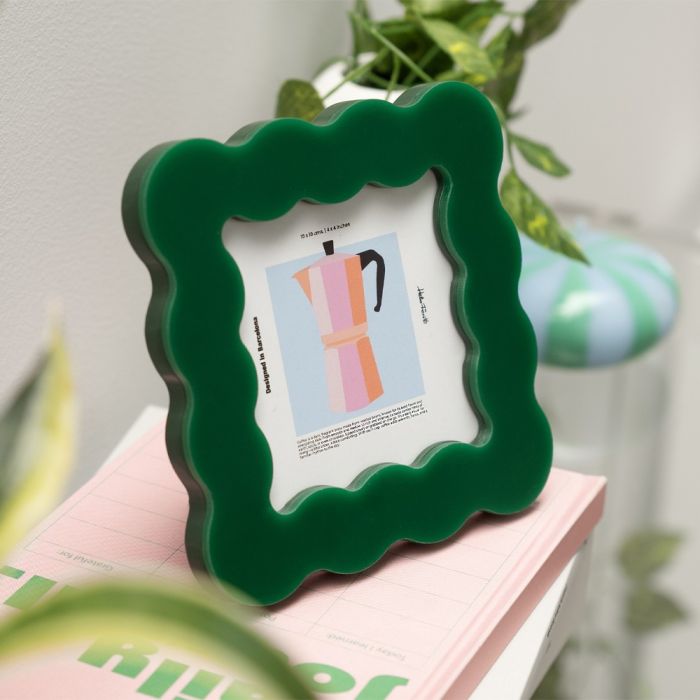Helio Ferretti Petal Photo Frame 10x10cm - Dark Green