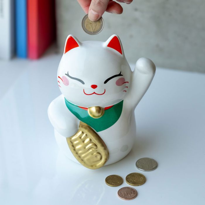 Buy the Helio Ferretti Lucky Cat Money Box | Quirky Gifts