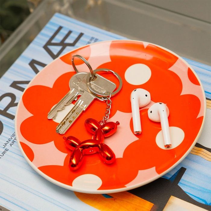Helio Ferretti Red Flower Trinket Dish