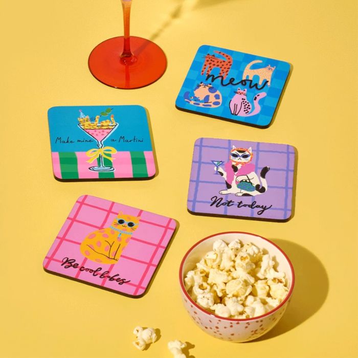 HiJinx Set of 4 Coasters - The Cat Lover