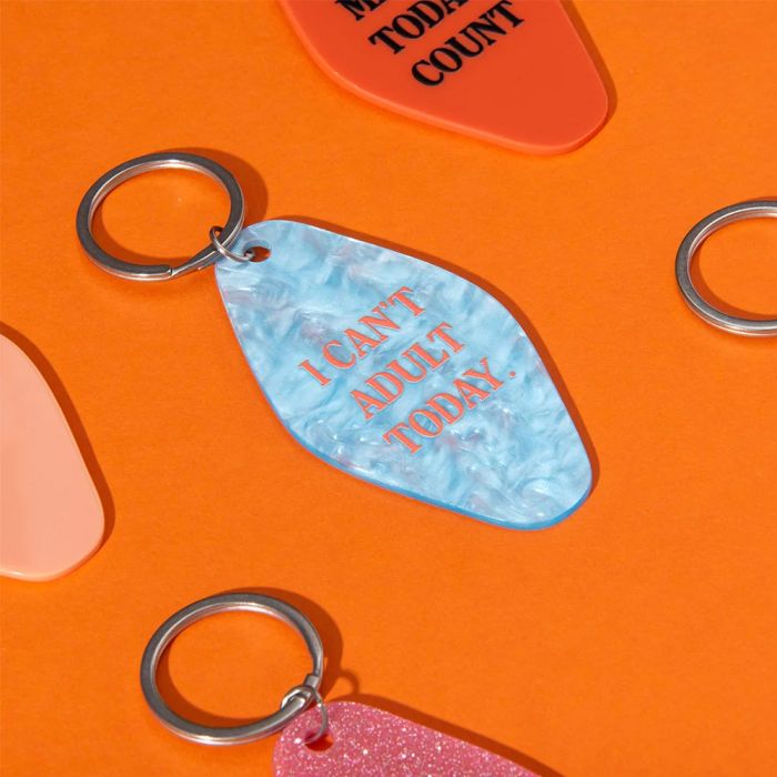 I Can't Adult Today Retro Keyring