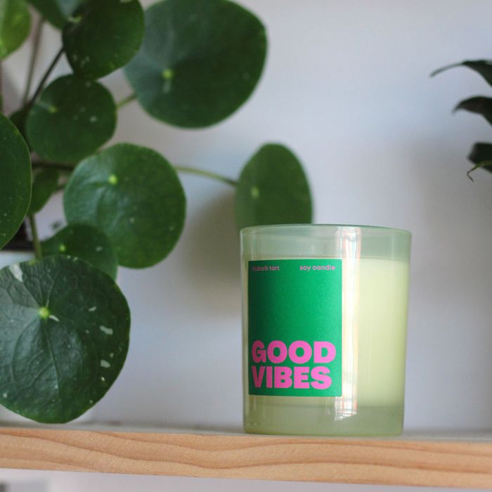 Good Vibes Colour Candle - Rhubarb Tart