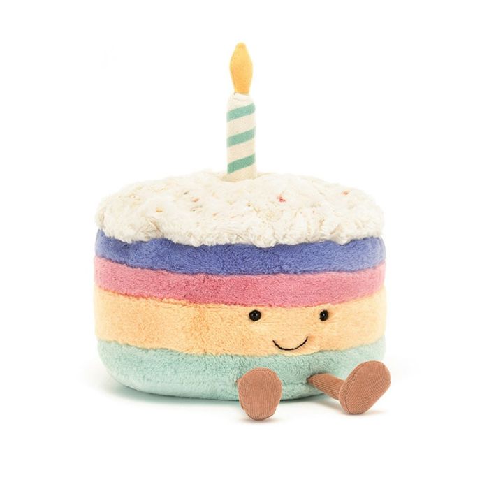 Jellycat Amuseables Rainbow Birthday Cake Medium