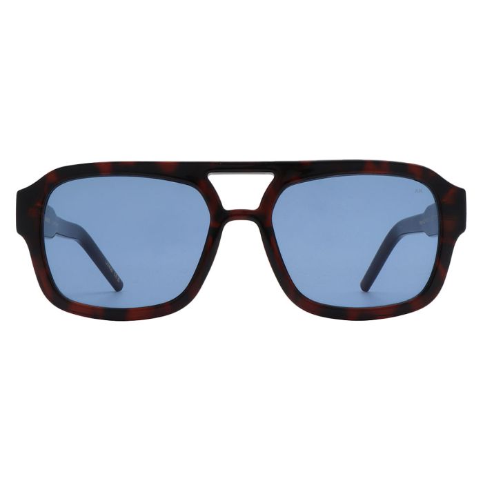 A Kjaerbede Kaya Sunglasses - Demi Tortoise (Blue Lens)