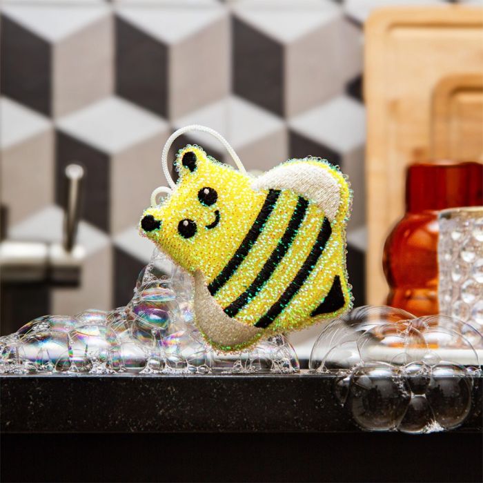 Kikkerland Set of 2 Scrub Sponges - Bee