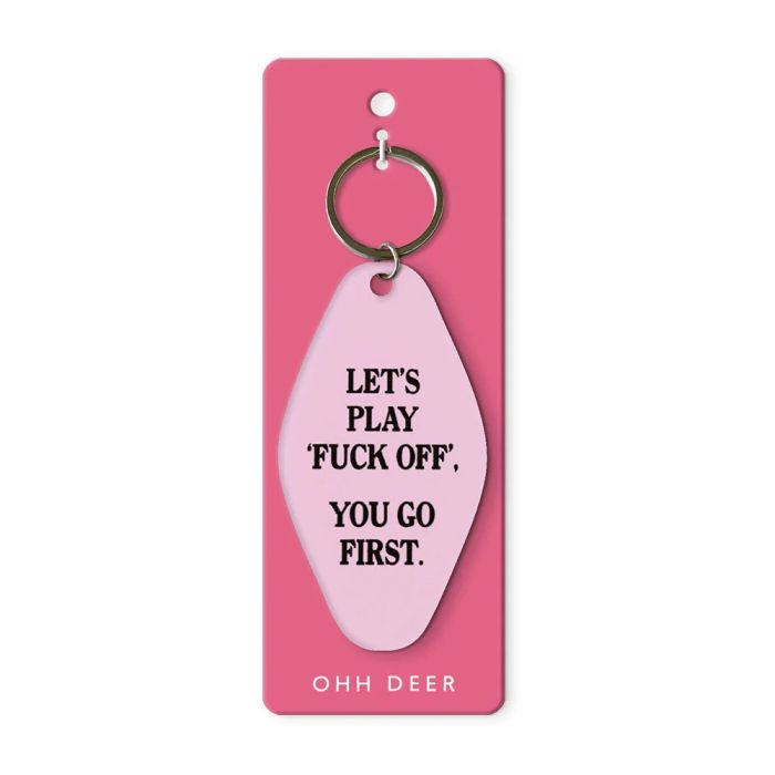 Let's Play Fuck Off Retro Keyring