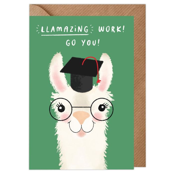 Llamazing Work! Go You! Graduation Card