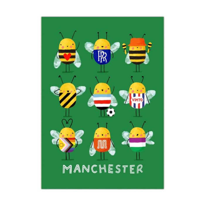 Manchester Bees A4 Print