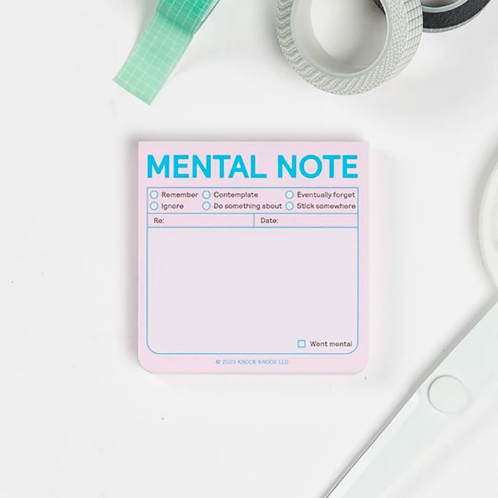 Mental Note (Pink) Sticky Note