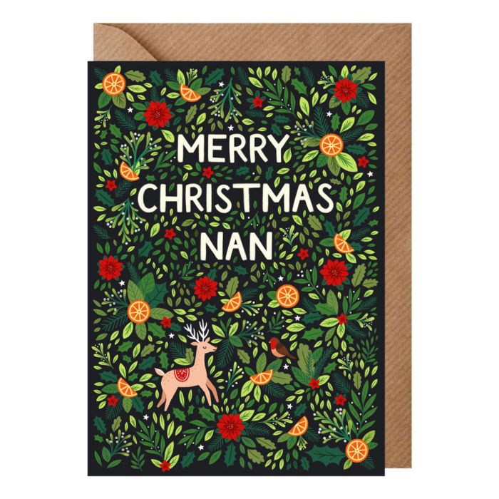 Nan Foliage Christmas Card