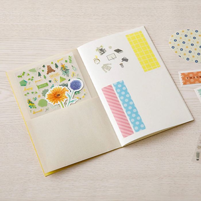 Midori Peelable Sticker Book Yellow