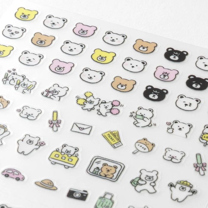 Midori Sticker Sheet 2686 Pictograph Bears 
