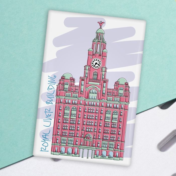 Moo & Snip Liver Building Fridge Magnet