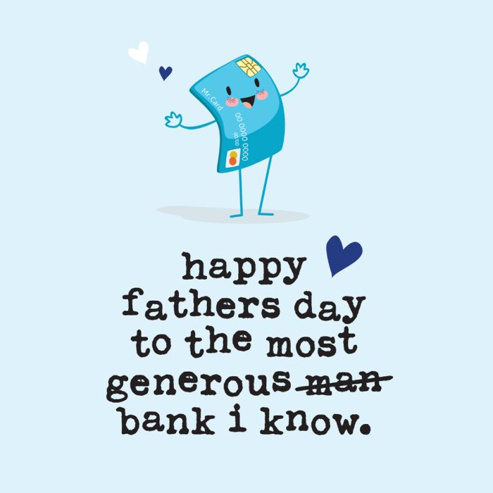 Most Generous Bank Father's Day Card