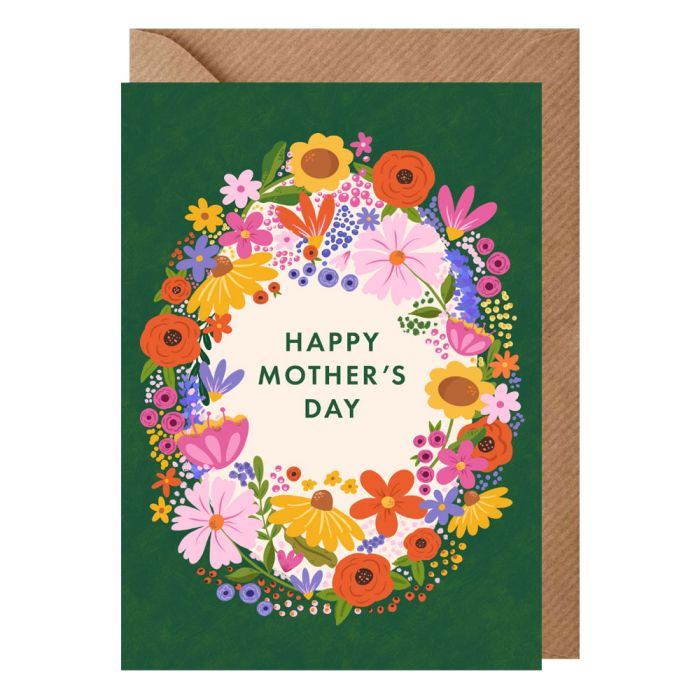 Floral Wreath Mother's Day Card