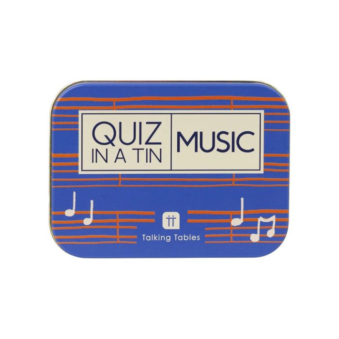 Music Trivia Quiz in a Tin