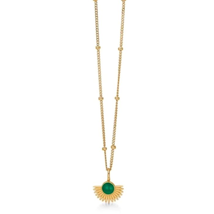 ENAMEL Copenhagen Soleil Necklace - Petrol Green 