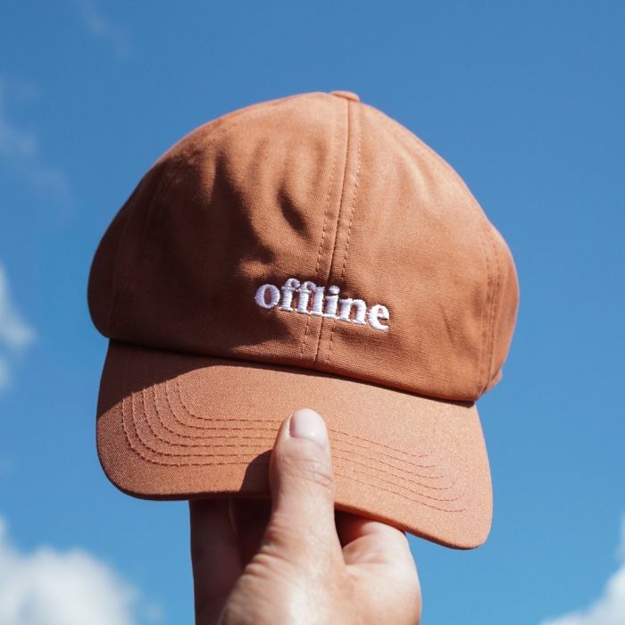 Offline Slogan Cap Terracotta