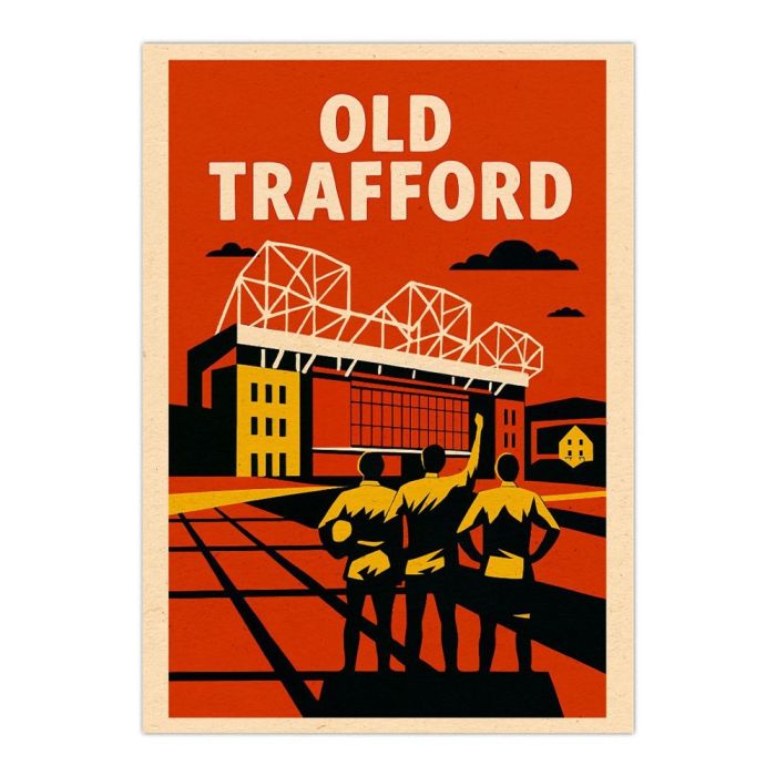 Old Trafford Stadium A4 Print